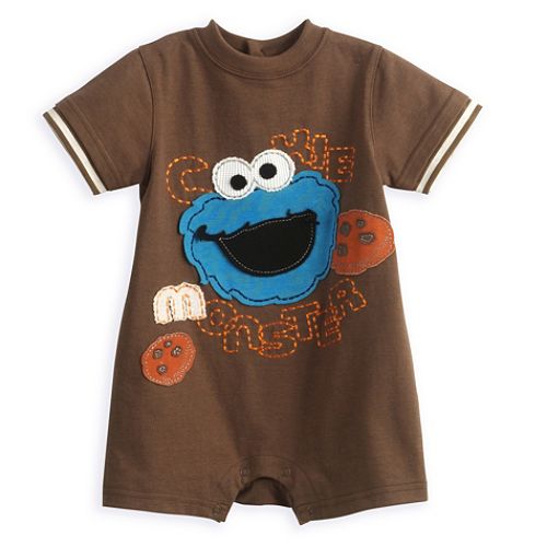 Sesame Street Infant Boy's Cookie Monster Handspun Romper