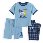 Imagine Apparel Boy's 4-12 3-Piece Baseball Pajamas