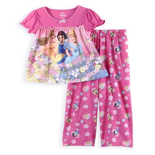 Disney Princess Girl's 4-6x 3-Princesses Pajamas