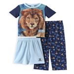 Animal Planet Boy's 4-7 Lion 3-Piece Pajama Set