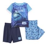 Animal Planet Boy's 4-7 Shark 3-Piece Pajama Set