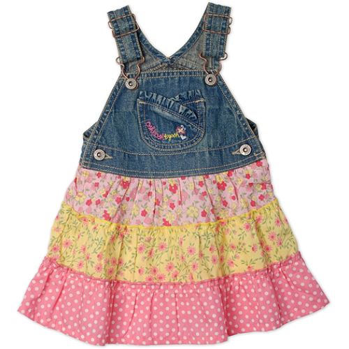 OshKosh Infant Girl's Denim Jumper with Multi... by 