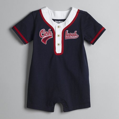 OshKosh Infant Boy's Baseball Logo Romper by 