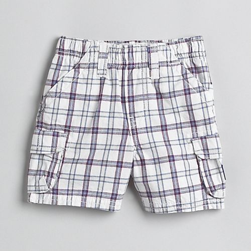 OshKosh Infant Boy's Sheeting Plaid Cargo Short by 