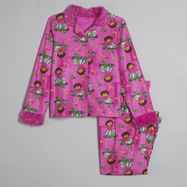 Dora The Explorer Girl's 4-8 Coat Pajamas