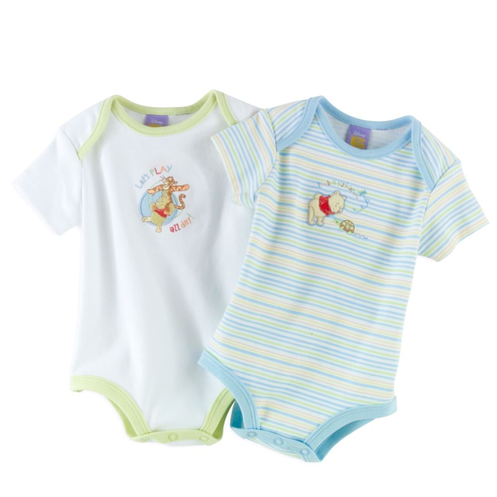 Winnie the Pooh 2 Pack Bodysuit White/Stripe