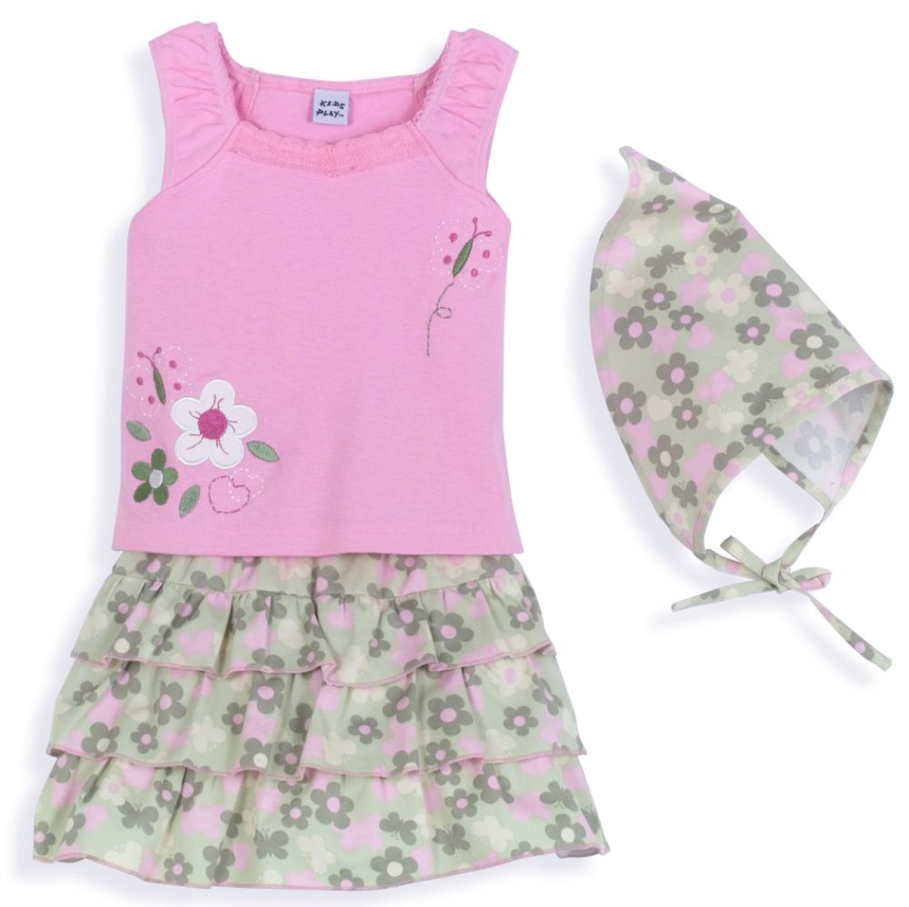 Kids Play Toddler Girl's Pink Knit Camouflage Skort