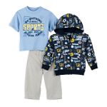 Kids Play Toddler Boy's 3 Piece Hoodie Pantset