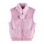 Toby N.Y.C. Girl's 4-16 Shearling Vest with Heart Pockets