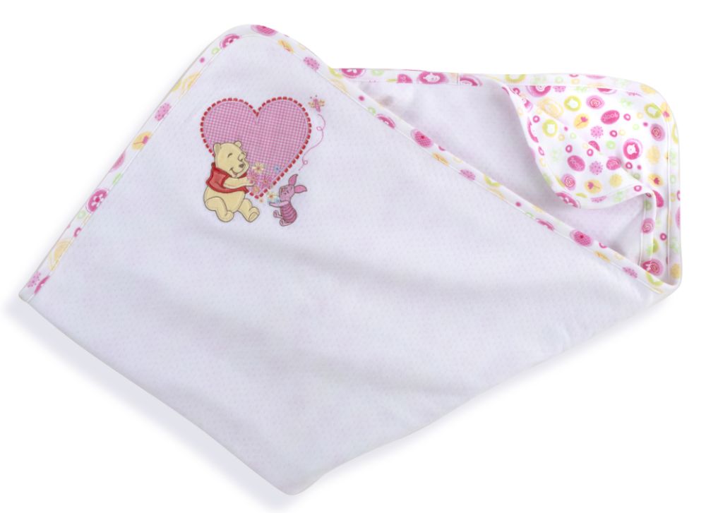 Winnie the Pooh Blanket,with Pooh and Piglet Applique Girl