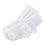 TKS Toddler Girl's 2 Pack Lace and Cuff Socks