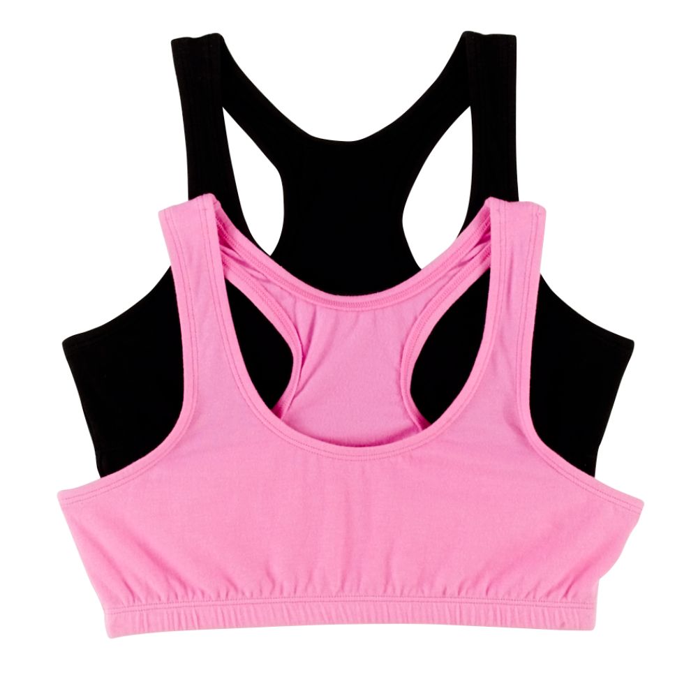 Personal Identity Girl's 7-16 Racer Back Sports Bra 2 Pack