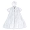 Christening Short Dress, Tiered Hem, Sheer Vest with Headband