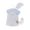 Boy's Satin Hanger Shortall Set, Hat, Socks