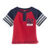 Toddler Boy's Short Sleeve Raglan Henley Top - Basketball Department