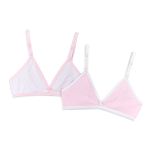 Personal Identity Girl's 7-16 Heart Print Triangle Bra 2 Pack