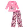 Girl's 4-6X 2-Piece Love Print Pajama Set