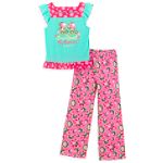 Bobby Jack Girl's 7-16 Don't Burst My Bubble Flutter Sleeve 2-Piece Pajamas