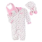 Carter's Newborn Girl's 4 Piece Layette Set