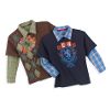 Toddler Boy's Long Sleeve Layered Screen Graphic Top