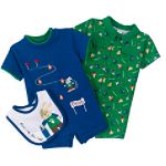 Little Wonders Newborn Boy's 2-Pack Rompers With Bib - Skater