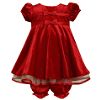 Ashley Ann Newborn Girl's Panne Velvet Dress