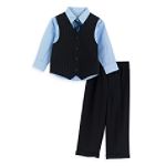 Dockers Toddler Boy's Alternating Stripe Vest, Shirt, Tie, Pant Set