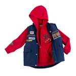 Cars Toddler Boy's Toddler Light-Up Vest with Brushed Fleece Hoody