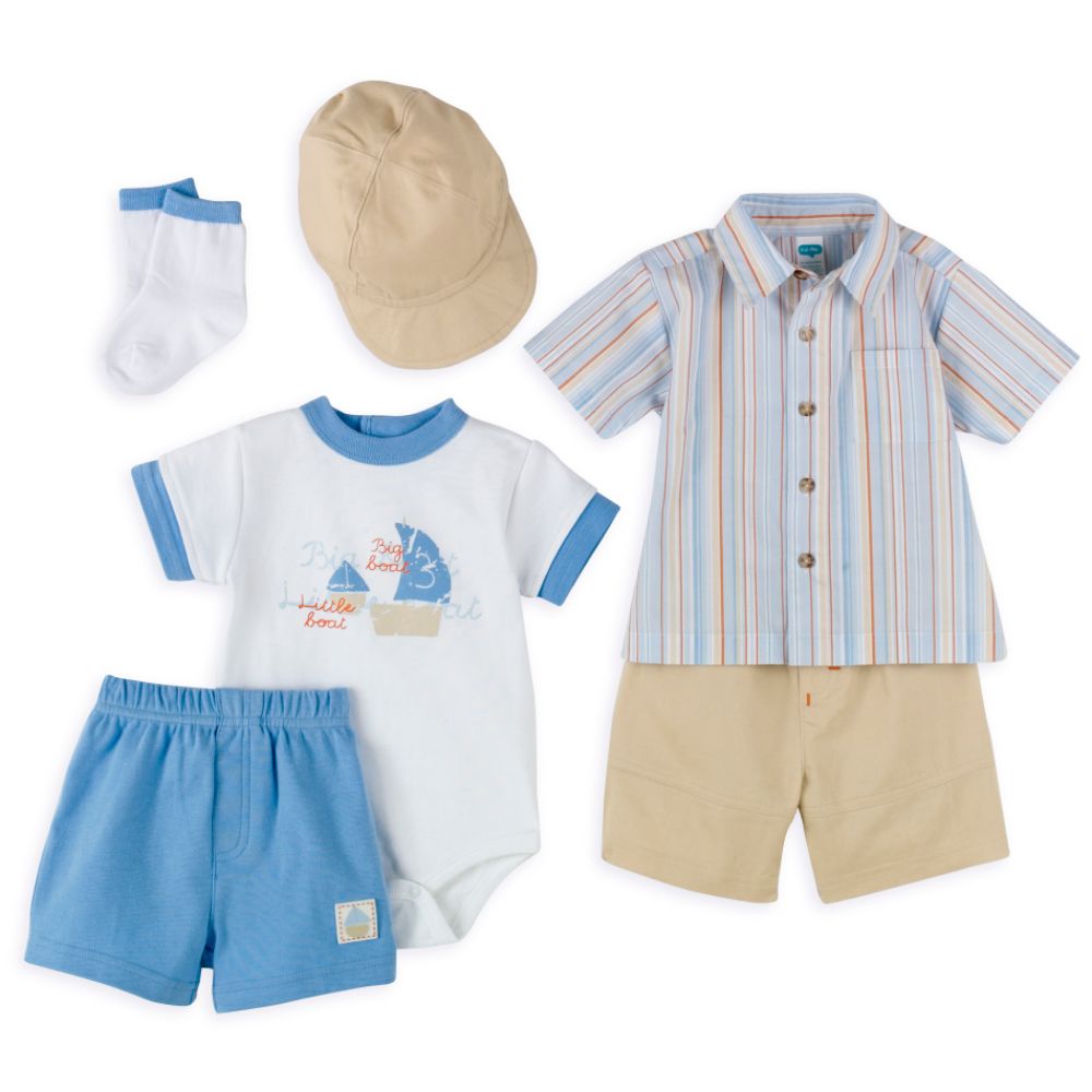 Kids Play Newborn 6 Piece Sailing Playwear Set
