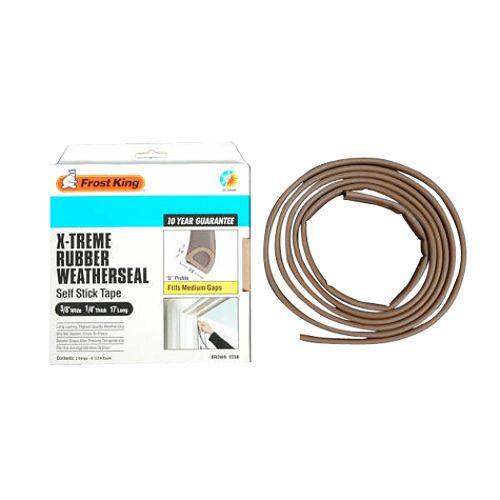 Frost King EPDM Rubber Weatherstrip Tape  3/8 in. x 17 ft. - Brown - V25BA Best Price