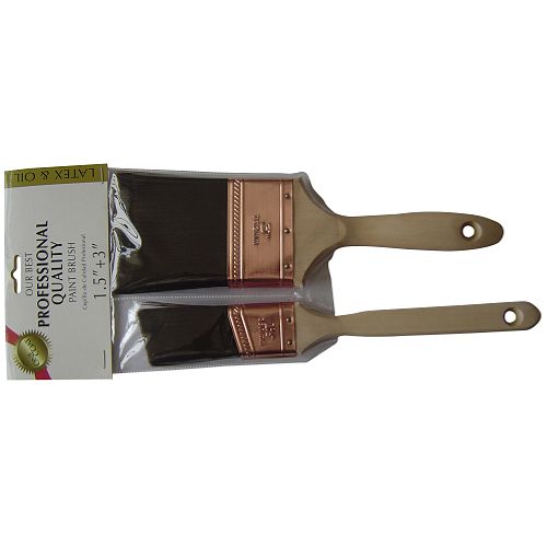 2 Pack - Professional Paint Brushes  1-1/2 and 3 in. - 14327 Best Price