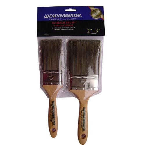 Weatherbeater 2 pc. Weatherbeater Exterior Paint Brushes - K1045 Best Price