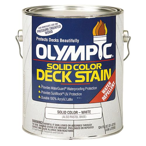 Olympic Fence  Siding and Deck Stain  White Pastel Base - 1 gal. - 53097A/01 Best Price