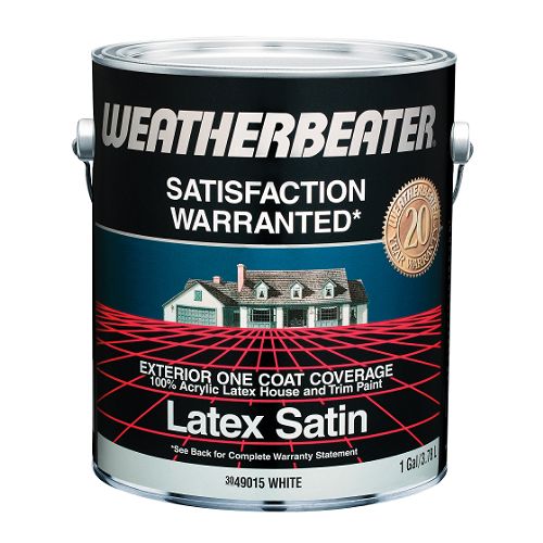 Weatherbeater 20 Year Latex Exterior Satin Paint  1 Gal. - 49015 Best Price