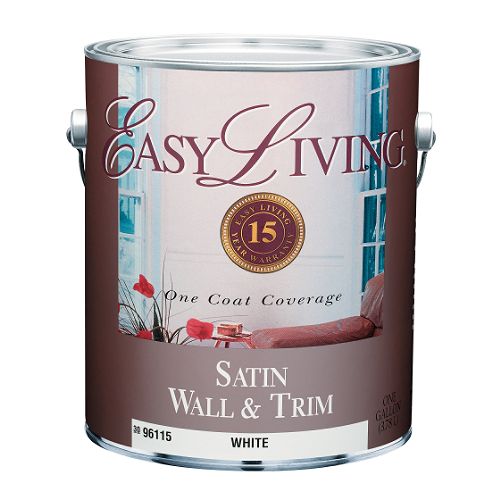 Easy Living 15 Year Latex Satin Wall and Trim Paint  1 Gal. - 96115 Best Price