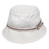 Bucket Hat with Double White Stripes