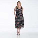Just In Thyme Women's 16W to 26W 2 Piece Sleeveless Tie Front Skirt Set
