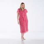 Just In Thyme Women's 16W to 26W 2 Piece Short Sleeve Flutter Skirt Set
