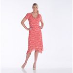 JBS 1 Piece Short Sleeve Drape Front Dress