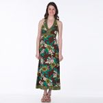 R&K Originals 1 Piece Sleeveless Halter Maxi Sundress