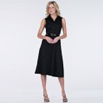 Studio 1 1 Piece Sleeveless Pleated Belted Shirtdress
