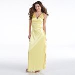 Jodi Kristopher Yellow Halter Side Ruched