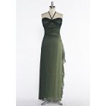 DJ Jazz Green Glitter Mesh Ombre Halter Dress