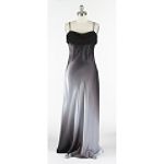 DJ Jazz Long Drape Front Ombre Dress With Tie Back