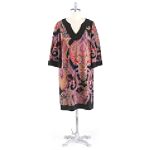Sally Lou Fashions Women's Plus 3/4 Sleeve Paisley Print Dress