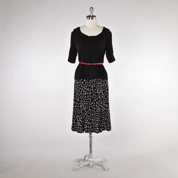 Connected Apparel Women's Belted Skirt Set - Petite