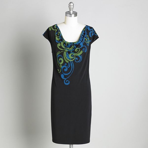 London Style Women's Floral Print Tunic Dress