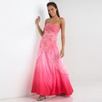 Sears Roebuck and Co. Glitter Overlay Ombre Ball Gown