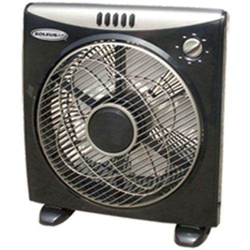 Soleus Air 12-Inch Box Fan (Black/Silver)