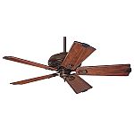 "Hunter Fan Co Fellini- 60"" Ceiling Fan Cocoa w/ 5 Walnut Regal-Style Hand Carved Wood Blades"
